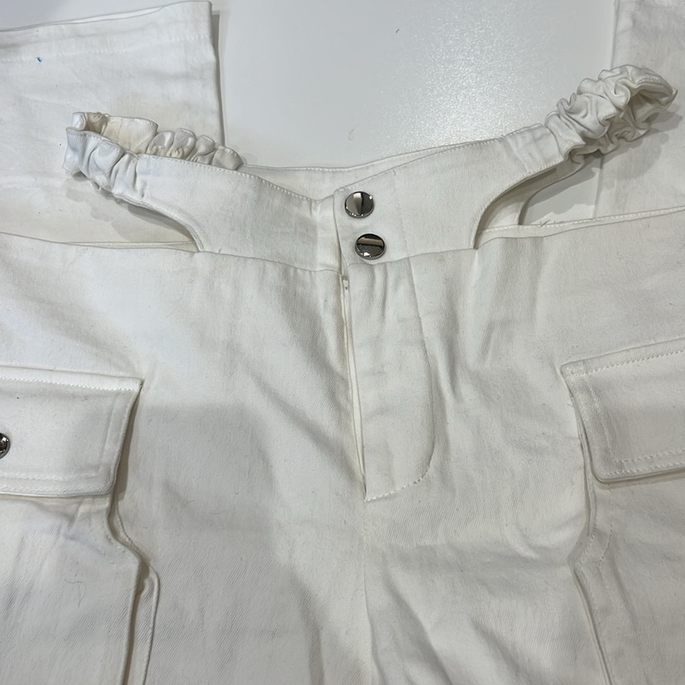 Camila Coelho Zenna Cargo Pants in White - Picture 4 of 7